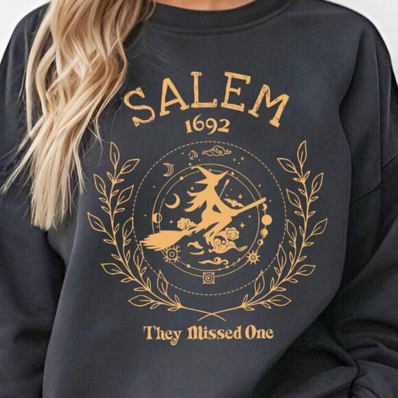 Salem They Missed One Sweatshirt, Halloween Witch Sweatshirt, Salem 1692 - Picture 2 of 5